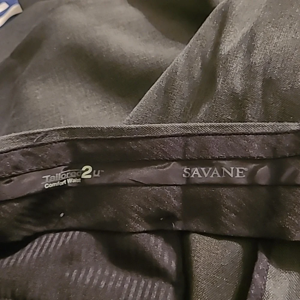 Savane Men's Dark Gray Dress Pants 48x32